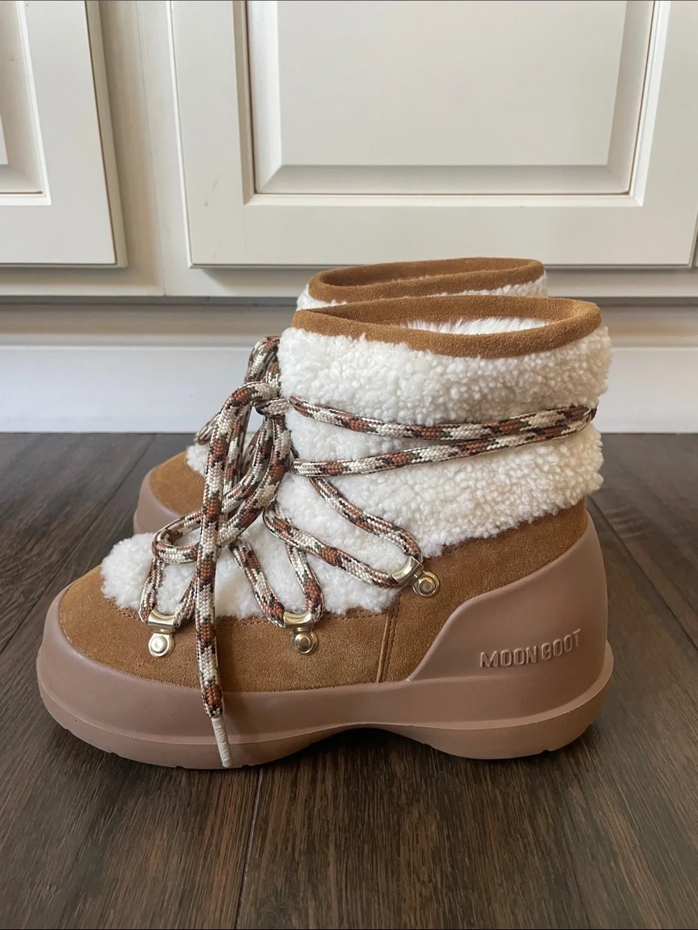 MOON BOOT Luna Shearling Snow Boots!